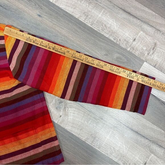 Chico’s Design Vintage Rainbow Stripe Serape Shirt Jacket Medium Western - Picture 12 of 12